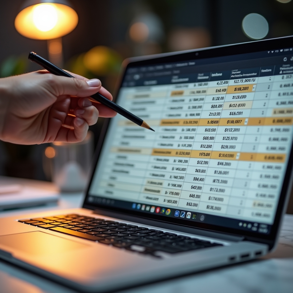 Close-up of a structured spreadsheet with color-coded contribution tracking formulas